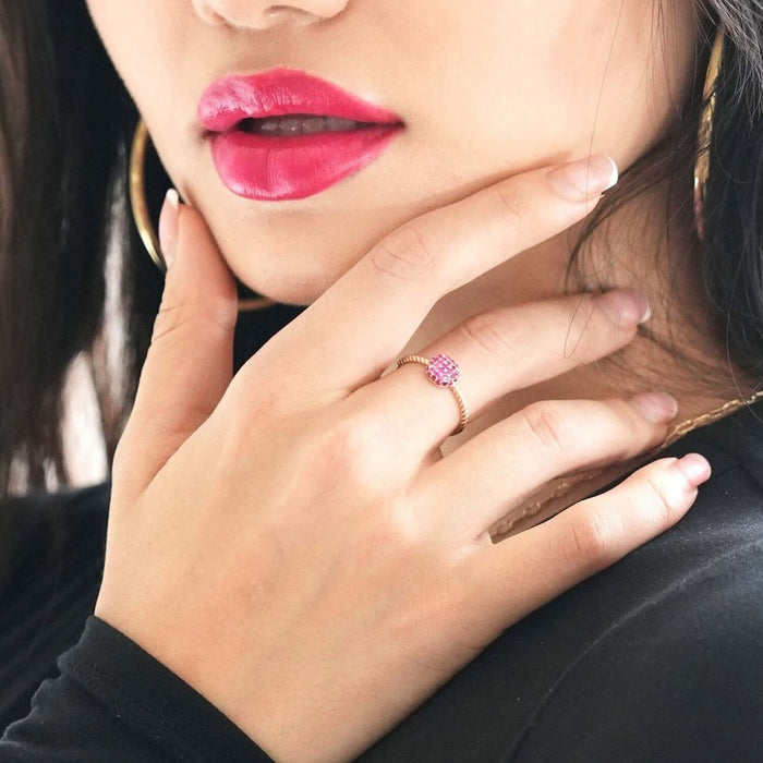 0.35CTW CZ 14K Yellow Gold Multiple Colors Cocktail Ring - WJD Exclusives