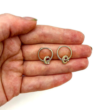 18K Yellow Gold Over Sterling Silver CZ Huggie Hoop Earrings 20mm