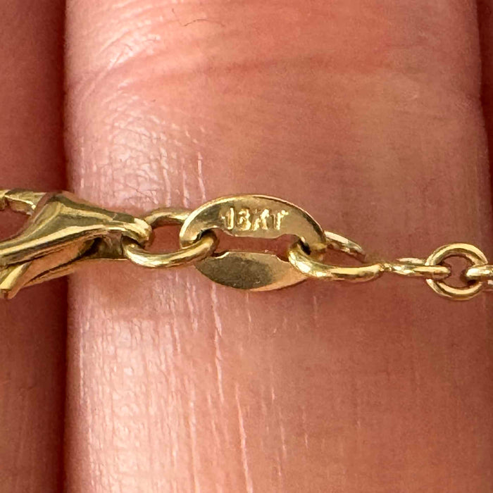 18K Yellow Gold 2mm Cable Chain (Solid Links) 16"-24"