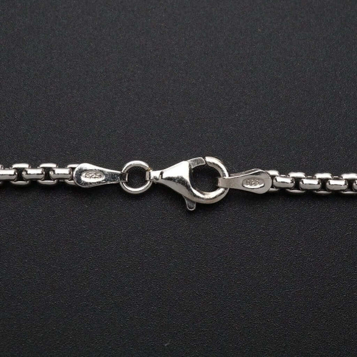 Sterling Silver 2.5mm Round Box Chain (Solid Links) 24"