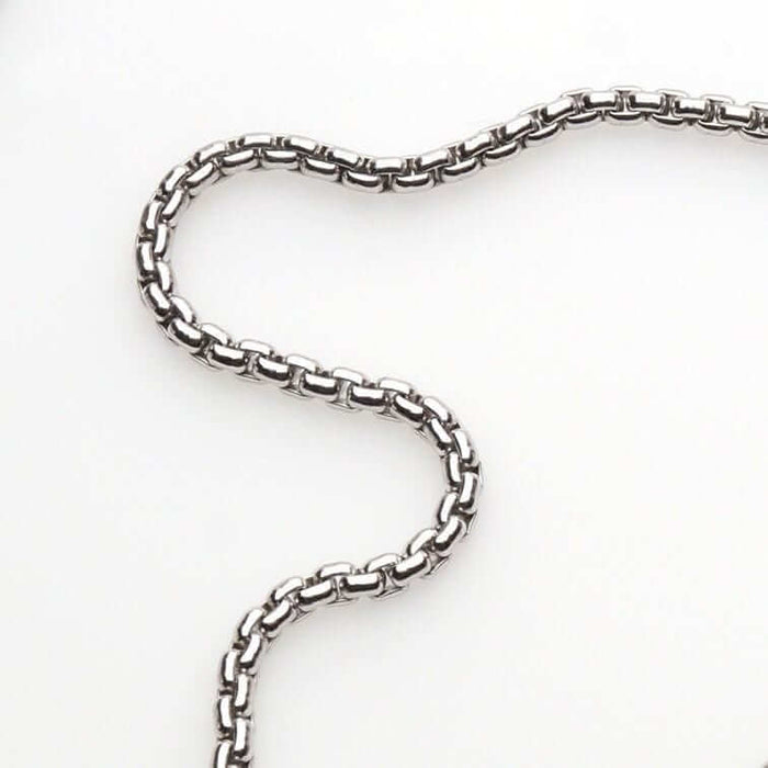 Sterling Silver 2.5mm Round Box Chain (Solid Links) 24"
