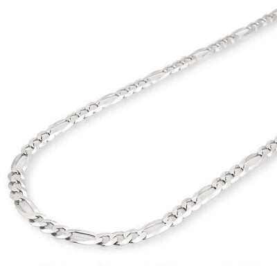 Italy 925 Sterling Silver 5.5mm Figaro Chain Necklace 24"