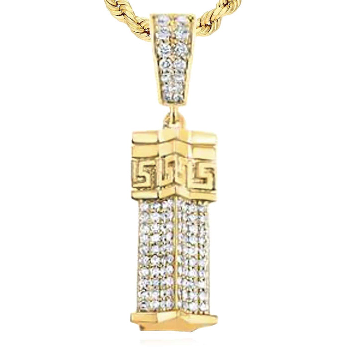 1.40CTW Natural Diamond 10K Yellow Gold Star - Shaped Pendant 1.4" - WJD Exclusives