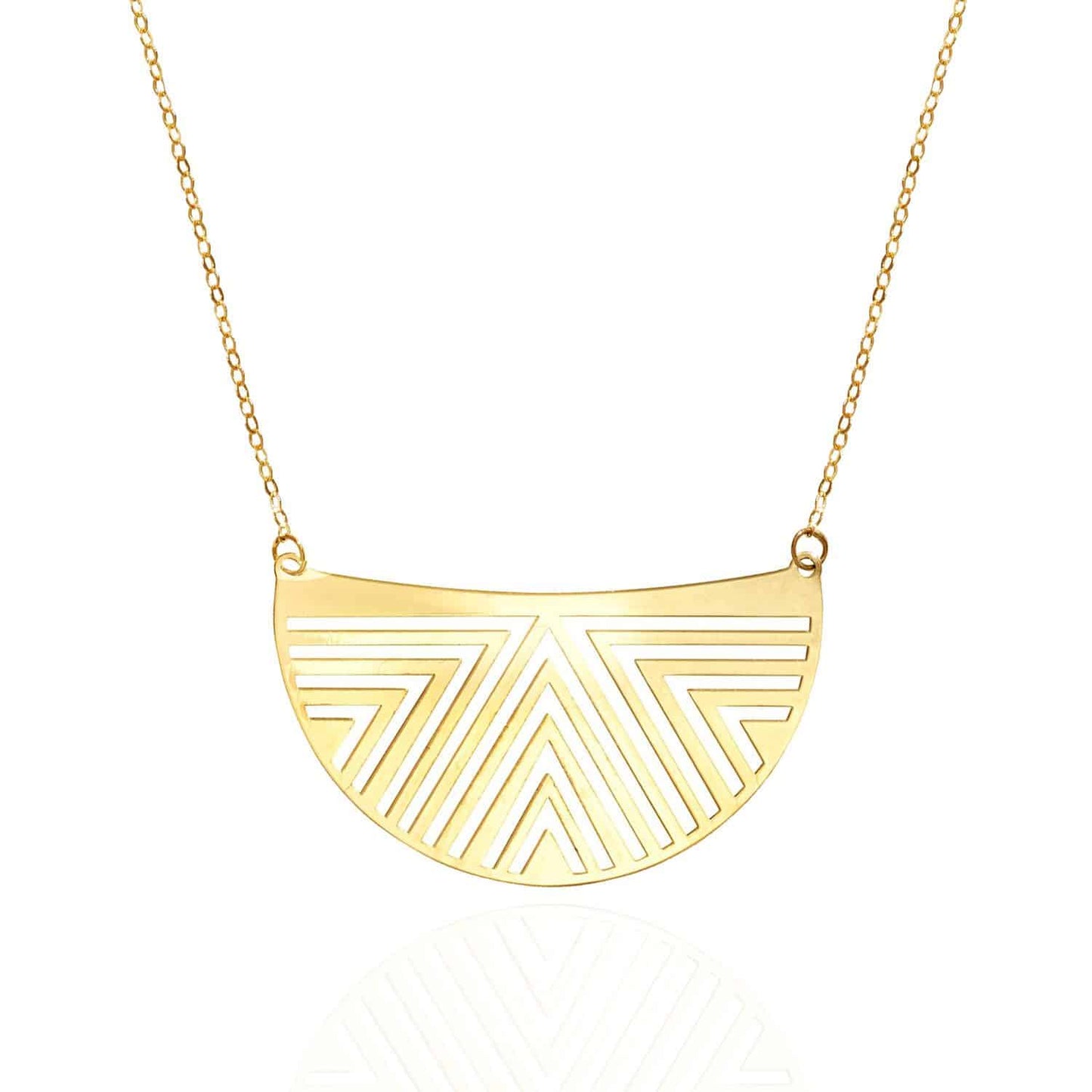 14K Yellow Gold 1.25" Extender Fancy Necklace 18"