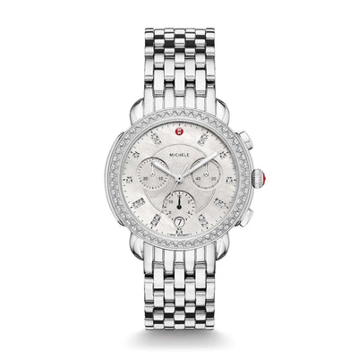 MICHELE Sidney Stainless Steel Diamond Dial Women's Watch MWW30A000001