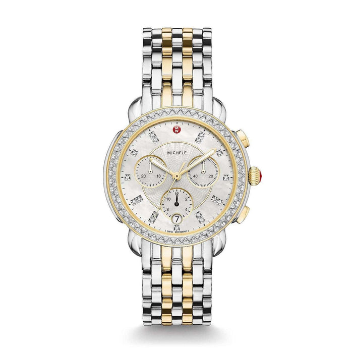 MICHELE Sidney Two-Tone Stainless Steel Diamond Dial Women's Watch MWW30A000005