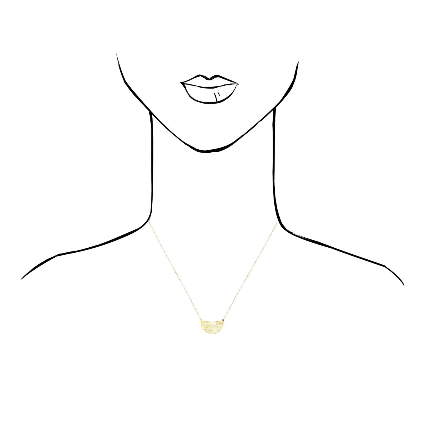 14K Yellow Gold 1.25" Extender Fancy Necklace 18"