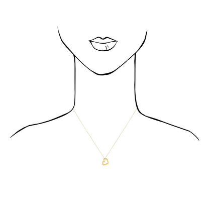 14K Real Gold Yellow, White, Rose Rope Open Heart Pendant Necklace 18"