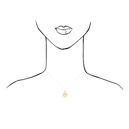 14K Real Gold Yellow CZ Boy Bow Pendant Cable Chain Necklace 16"-18" adjust