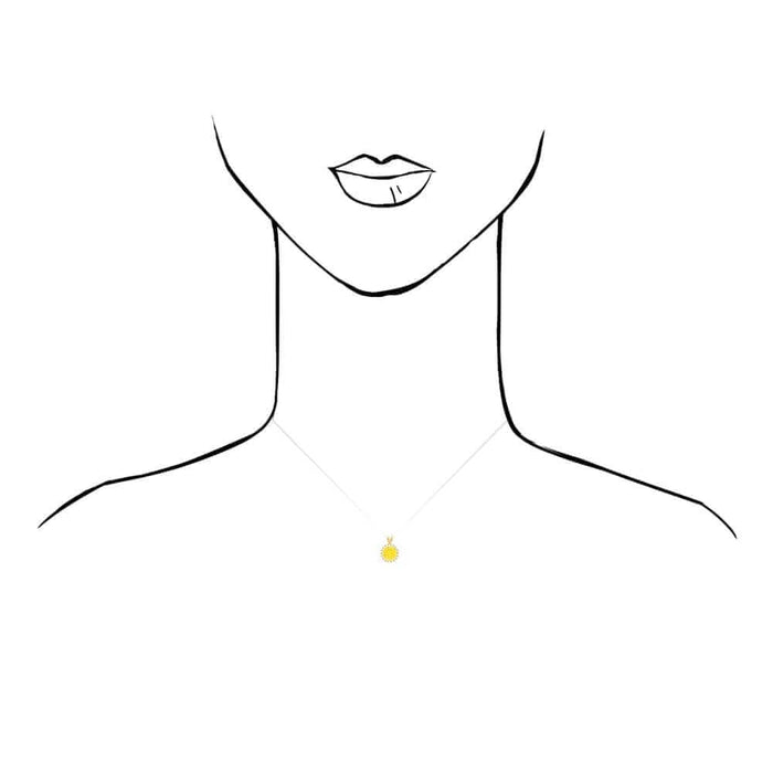 14k Yellow Gold White Gold Halo Round Solitaire Birthstone Pendant 0.5"