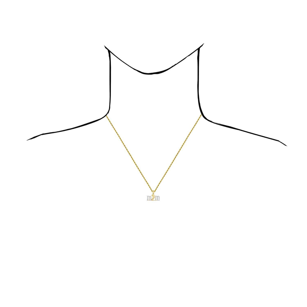 0.12CTW Natural Diamond 10K Gold Yellow Rose "mom" Expecting Pendant 0.69" - WJD Exclusives