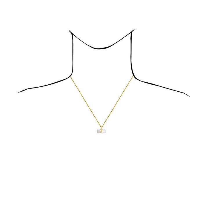 0.12CTW Natural Diamond 10K Gold Yellow Rose "mom" Expecting Pendant 0.69" - WJD Exclusives