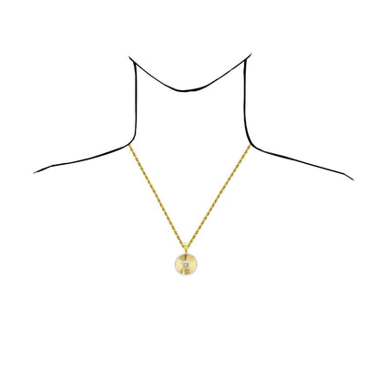10K Yellow Gold CZ Medusa Head Round Medallion 1.77"