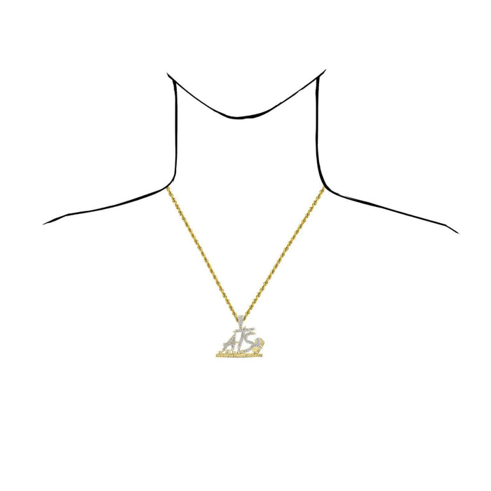 1.35CTW Natural Diamond 10K Yellow Gold Cash Addicted to Success Pendant 1.7" - WJD Exclusives