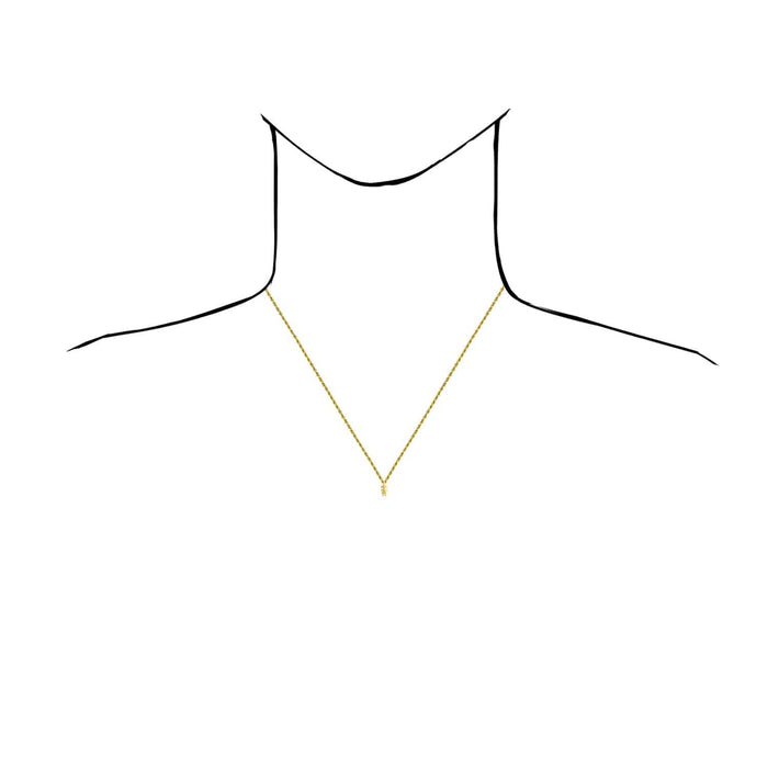 Kids& Mom's 14K Gold Girl Silhouette Pendant 0.4" - WJD Exclusives