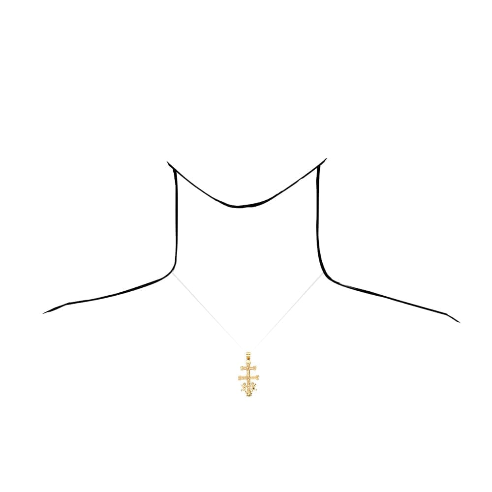 10k Solid Yellow Gold Caravaca Diamond-Cut Jesus Crucifix Cross Pendant 1.7"