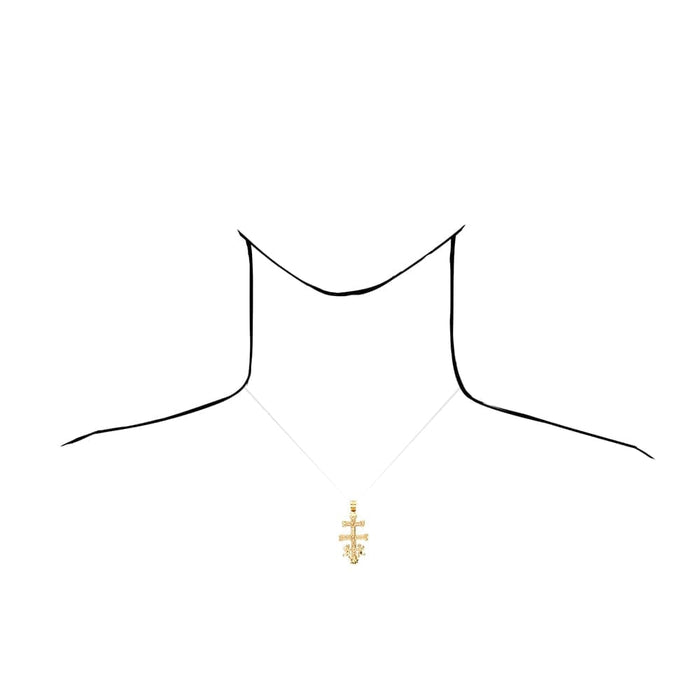 10k Solid Yellow Gold Caravaca Diamond-Cut Jesus Crucifix Cross Pendant 1.7"