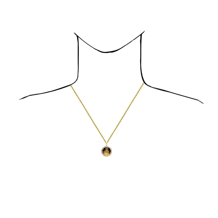 10K Yellow Gold CZ Basketball Lakers Kobe Bryant Medallion Pendant