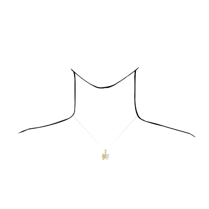 10k Yellow & White Gold Comedy & Tragedy Mask Pendant 1"