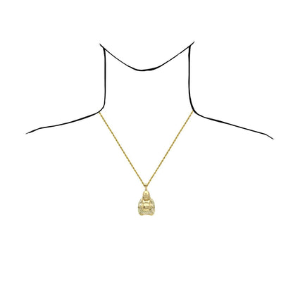 10K Yellow Gold Buddha Charm Pendant 1.34"-2.2"
