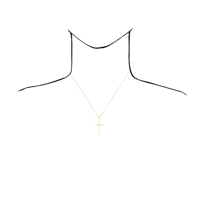 14K Yellow Gold Central Knot Cross Pendant 1.95"