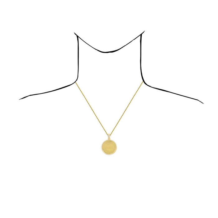 14K Gold Over Silver CZ Picture Memory Medallion Pendant 1.5"-2.5"