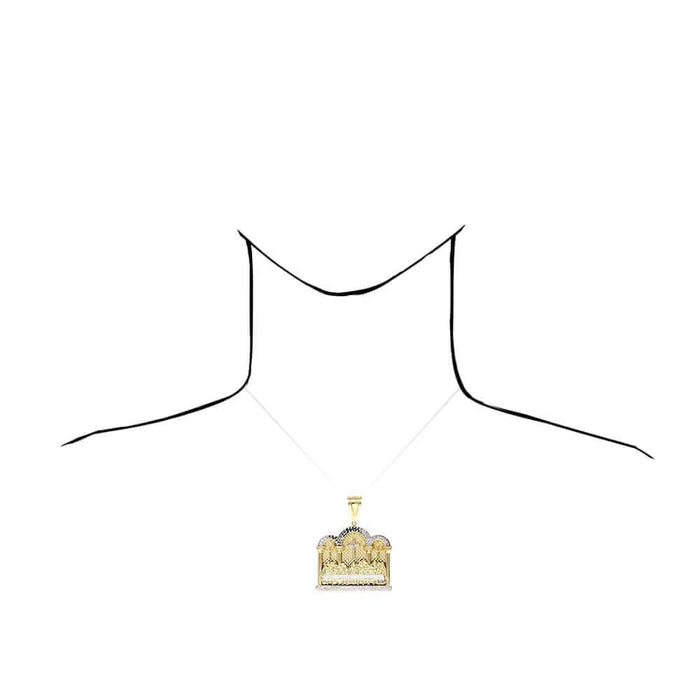The Last Supper 10K Two-tone Yellow White Gold Diamond-Cut Pendant