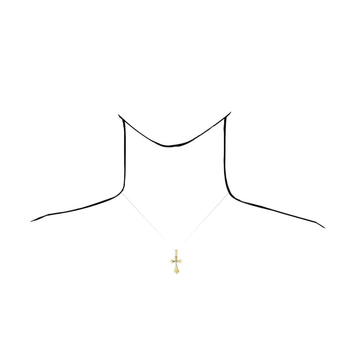 10k Yellow Gold Milgrain Textured Jesus Crucifix Religious Cross Pendant 1.42"