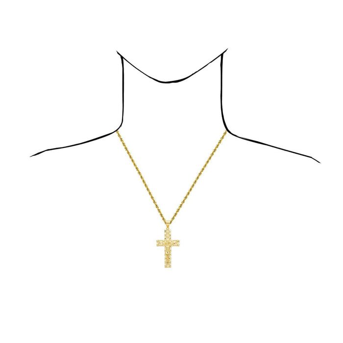 Solid 10K Gold Jubilee Crucifix Cross Pendant 2"-3"