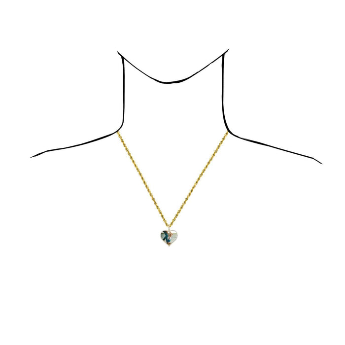 0.26CTW Natural Diamond 10K Yellow Gold Heart Picture Memory Pendant 1.3" - WJD Exclusives