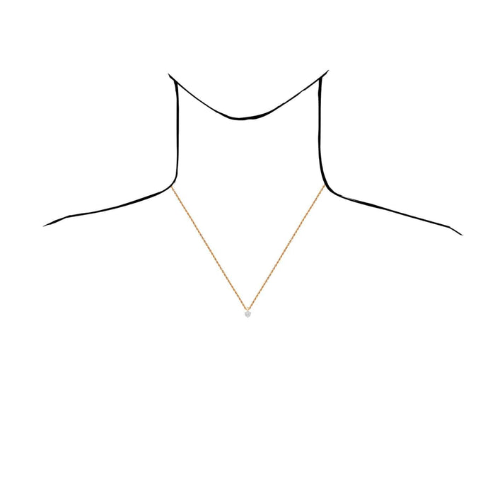 0.16CTW - 0.25CTW Natural Diamond 10K Gold Yellow White Rose Cluster Heart Pendant - WJD Exclusives