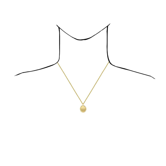 10K Gold CZ Memory Picture Medallion Pendant 1.2"-1.6"