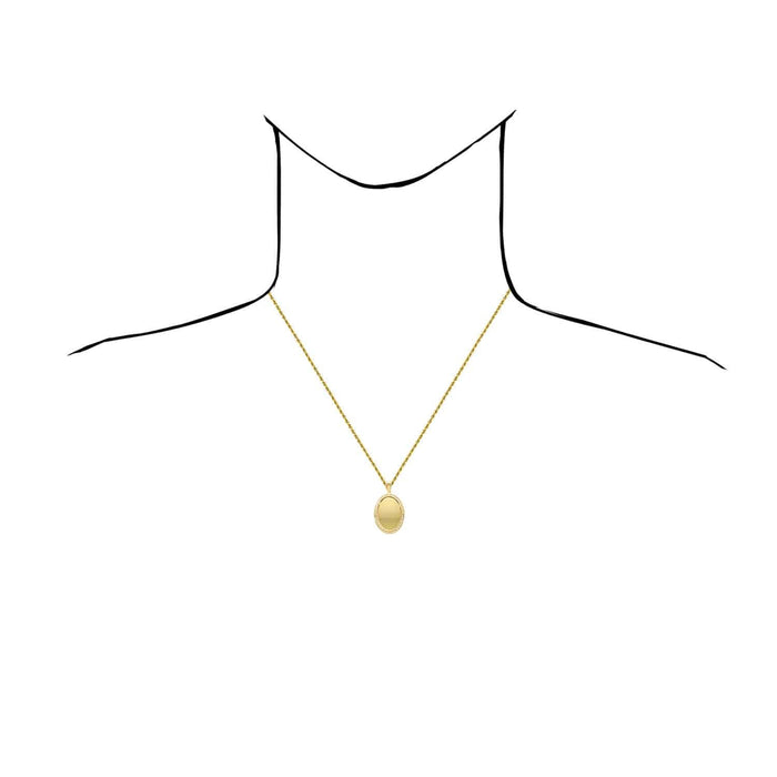 10K Gold CZ Memory Picture Medallion Pendant 1.2"-1.6"