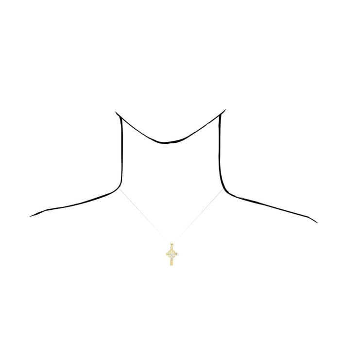 10k Two Tone Gold Diamond-Cut Jesus Crucifix Religious Cross Pendant 1.26"