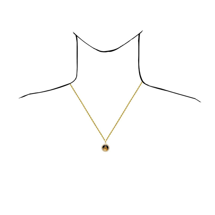 10K Yellow Gold CZ Basketball Lakers Kobe Bryant Medallion Pendant
