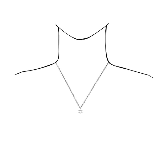 Yellow White 14K Gold Over Silver Star of David Magen David Pendant