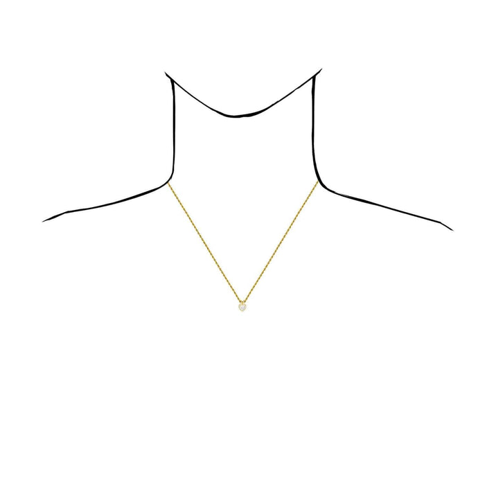 14K Gold Birthstone CZ Heart Shape Pendant 0.5"