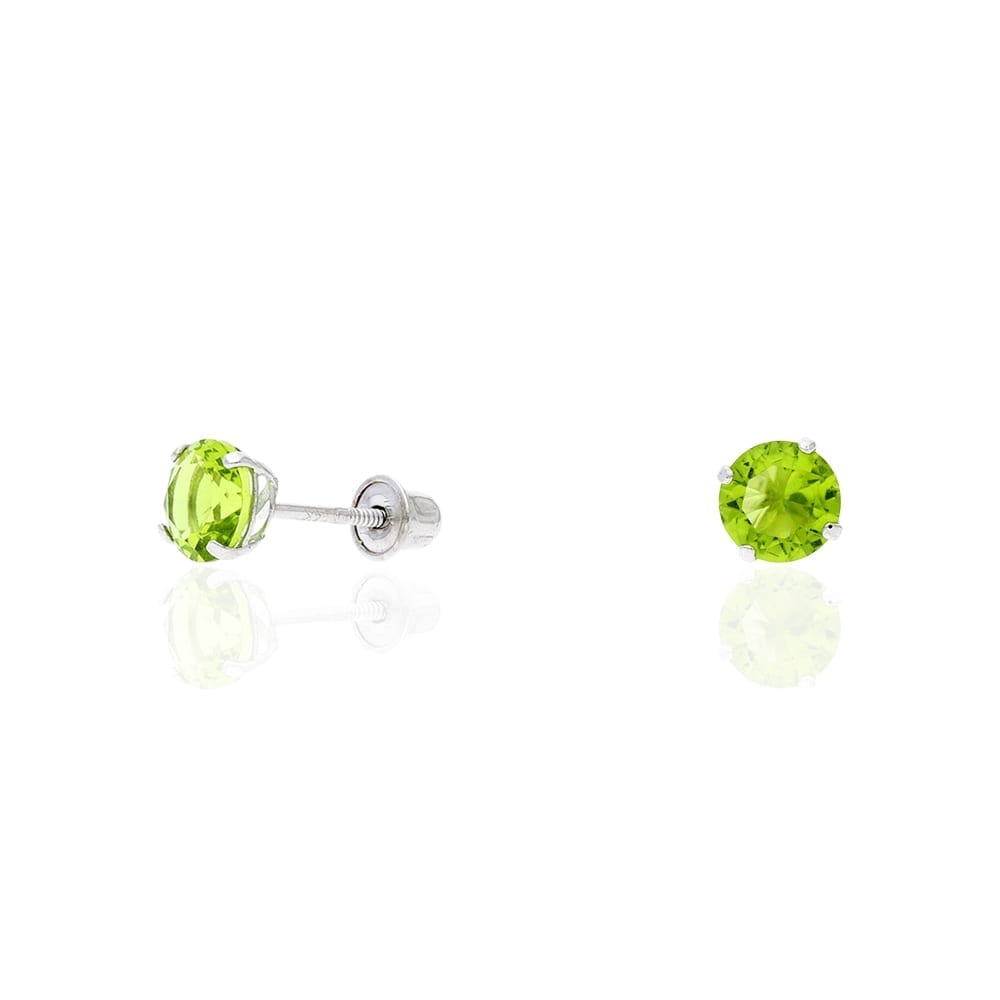 14k Yellow Gold White Gold 1.50Ct Birthstone Round Stud Screw Back Earrings