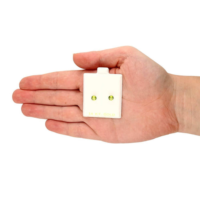 14k Yellow Gold White Gold 1.50Ct Birthstone Round Stud Screw Back Earrings