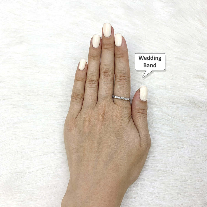 2.95CTW CZ 14K Gold White Engagement Wedding Band Bridal Ring Set