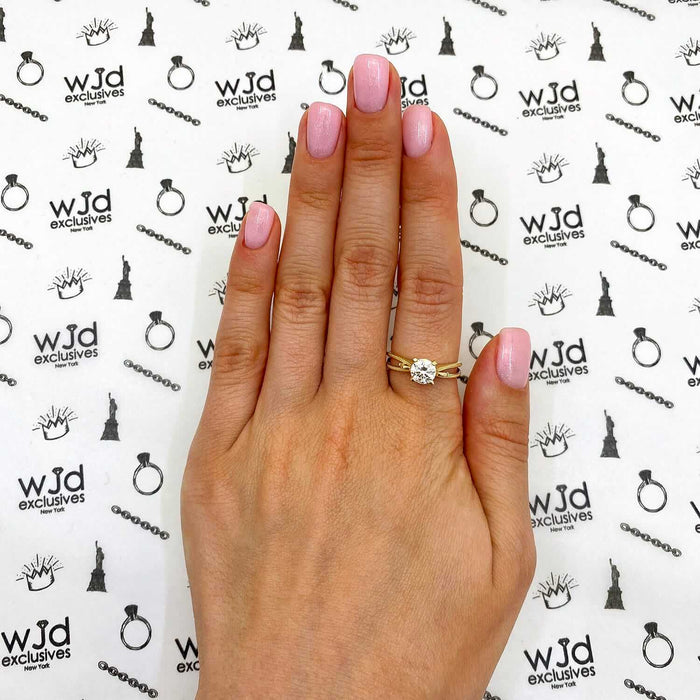 0.85CT CZ Solitaire 10K Gold Engagement Ring