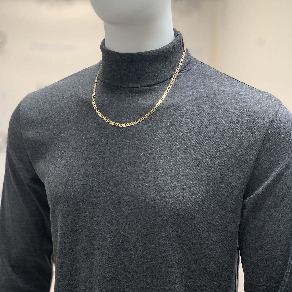 14K Yellow Gold 5mm Mariner Chain (Solid Links) 18"-26"