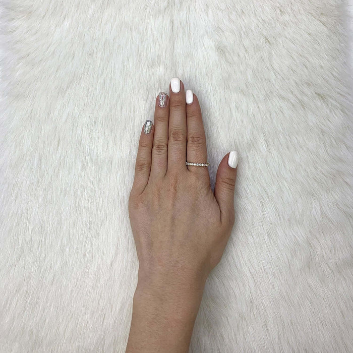 1CTW CZ 14K Yellow Gold 2mm Eternity Ring