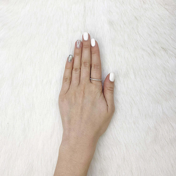 0.90CTW CZ 14K Rose Gold 2mm Eternity Ring