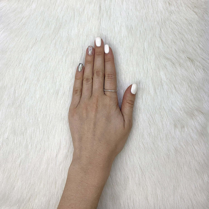 0.35CTW CZ 14K Rose Gold 1.8mm Eternity Ring Band