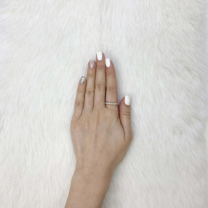 1.20CTW CZ 14K Yellow Gold 2.5mm Eternity Wedding Ring