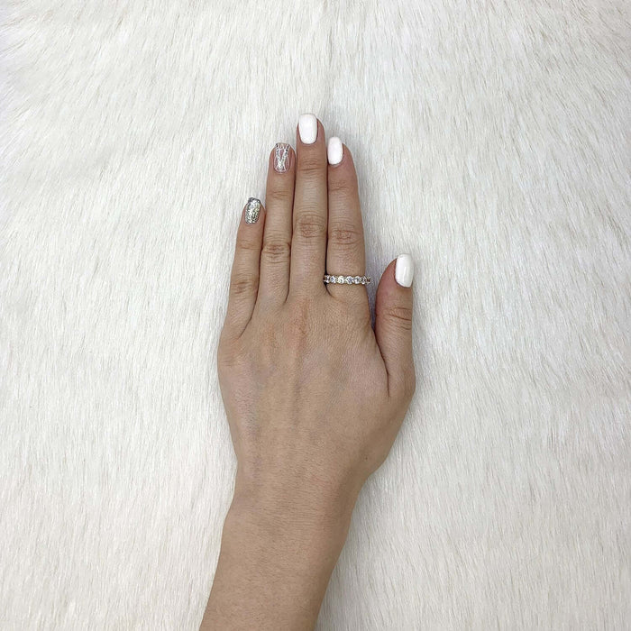 14K Yellow Gold 2.75CT. TW. CZ 3.5mm Eternity Ring