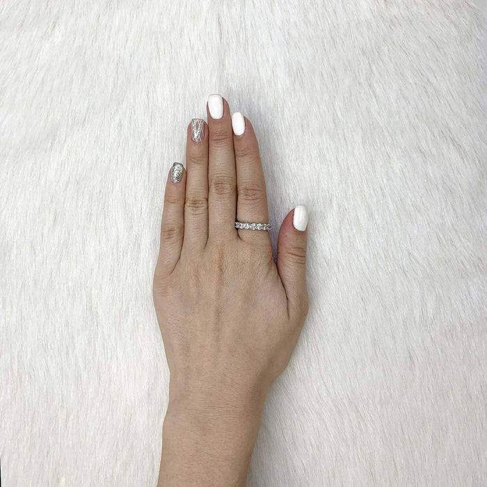 14K Gold White 2.75CTW CZ 3.5mm Eternity Ring