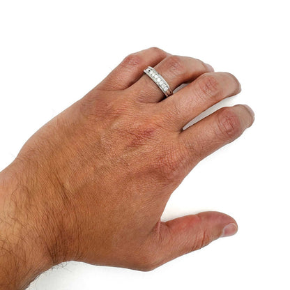 0.50CTW Real Diamonds 14K Gold White 6mm Wedding Band Ring