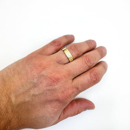 1CT CZ His Her 14K Real Gold Yellow H Pattern Engagement Wedding Rings